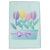 Aangepaste MGB voor Cute Happy Easter Tulips Medium Cadeauzakje (Voorkant)