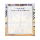 Aangepaste Miami Beach Florida Waterverf Art Notitieblok (Voorkant)