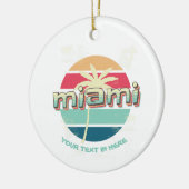 Aangepaste miami je tekst hier keramisch ornament (Links)
