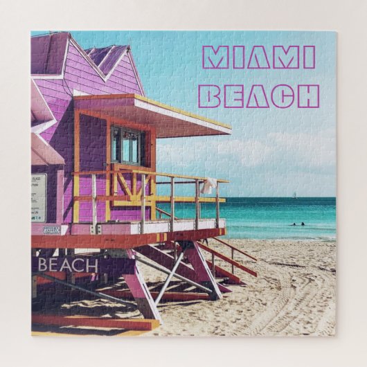Aangepaste MIAMI-SOUTH BEACH Art Home Deco persona Legpuzzel (Verticaal)