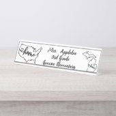 Aangepaste Michigan State US Home Line Art Bureau Naambordje (Voorkant)