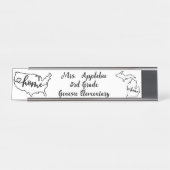 Aangepaste Michigan State US Home Line Art Bureau Naambordje (Voorkant)