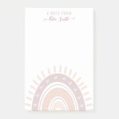 Aangepaste microfoon-roze boho-regenboogkalligrafi post-it® notes (Voorkant)