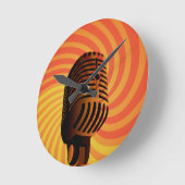 Aangepaste microfoon wandklok terug (Hoek)