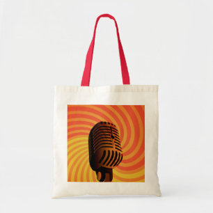 Aangepaste microfoontas Retro - kies stijl Tote Bag