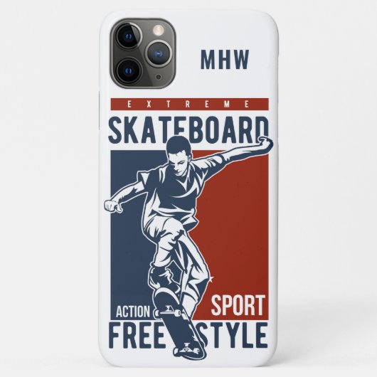 Aangepaste microgram Skateboaringtelefoongevallen Case-Mate iPhone Case (Achterkant)