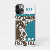 Aangepaste microgram Skateboaringtelefoongevallen Case-Mate iPhone Case (Achterkant)