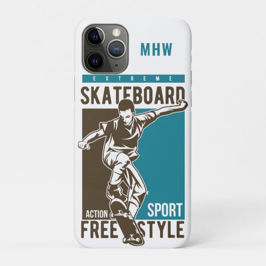 Aangepaste microgram Skateboaringtelefoongevallen Case-Mate iPhone Case (Achterkant)