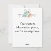 Aangepaste Mid Century Boom Platte Kerstkaart (Achterkant)