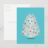 Aangepaste mid-century kerstboom vakantie kaart (Voorkant / Achterkant)