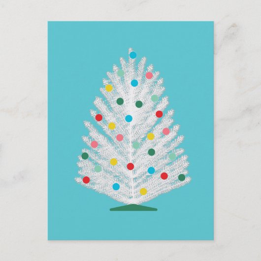 Aangepaste mid-century kerstboom vakantie kaart (Voorkant)
