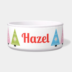 Aangepaste Mid-Century Modern Kerstboom Pet Voerbakje