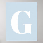 Aangepaste Mid Century Retro Letter Initiaal IJsko Poster (Voorkant)