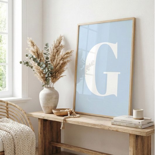 Aangepaste Mid Century Retro Letter Initiaal IJsko Poster