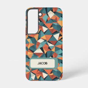 Aangepaste mid-eeuwse geometrische telefoonhoes - samsung galaxy hoesje