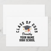 Aangepaste middelbare school afstudeerfeest kaart (Voorkant / Achterkant)