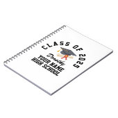 Aangepaste middelbare school afstudeerfeest notitieboek (Linkerzijde)