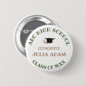 Aangepaste middelbare school afstudeerfeest senior ronde button 5,7 cm (Voorkant /achterkant)