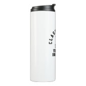 Aangepaste middelbare school afstudeerfeest thermosbeker (Gedraaid links)