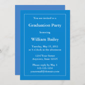 Aangepaste middelgrote blauwe uitnodiging (Voorkant / Achterkant)