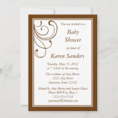 Aangepaste middelgrote bruine uitnodiging - Elegan (Voorkant)