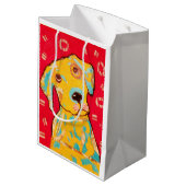 Aangepaste middelmatige tas met cadeau met merkwaa medium cadeauzakje (Achterkant Gekanteld)