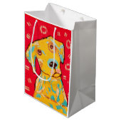 Aangepaste middelmatige tas met cadeau met merkwaa medium cadeauzakje (Voorkant Gekanteld)