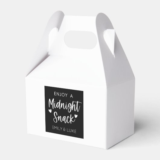 Aangepaste Middennacht Snack Bedankdoosjes (Voorkant Zijde)