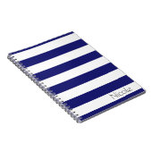 Aangepaste midnight Blue Striped laptop Notitieboek (Rechterzijde)