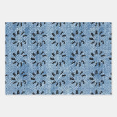 Aangepaste mijlpaal Gouden Verjaardag Denim Inpakpapier Vel (Voorkant 2)