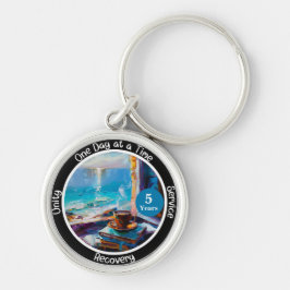 Aangepaste mijlpaal in het herstelgeschenk - Ocean Sleutelhanger