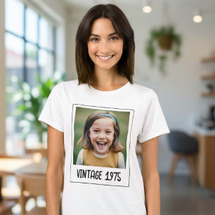 Aangepaste  mijlpaal Verjaardag Foto Keepsake T-shirt