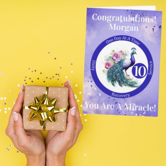 Aangepaste mijlpaalkaart | Elegante nuchterheidska Kaart