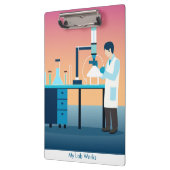 Aangepaste "Mijn Lab Werk" Wetenschap & Laboratori Klembord (Links)