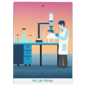 Aangepaste "Mijn Lab Werk" Wetenschap & Laboratori Klembord (Achterkant)
