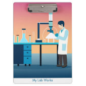 Aangepaste "Mijn Lab Werk" Wetenschap & Laboratori Klembord (Voorkant)