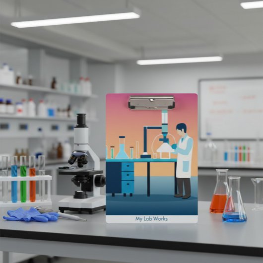 Aangepaste "Mijn Lab Werk" Wetenschap & Laboratori Klembord