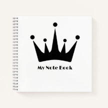 Aangepaste Mijn Notitieboek Tekst Zwarte Kleur Kro