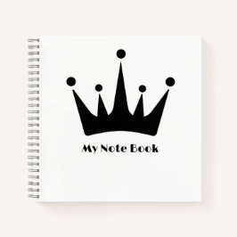 Aangepaste Mijn Notitieboek Tekst Zwarte Kleur Kro
