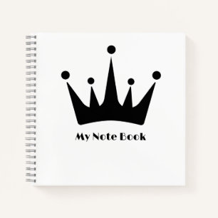 Aangepaste Mijn Notitieboek Tekst Zwarte Kleur Kro