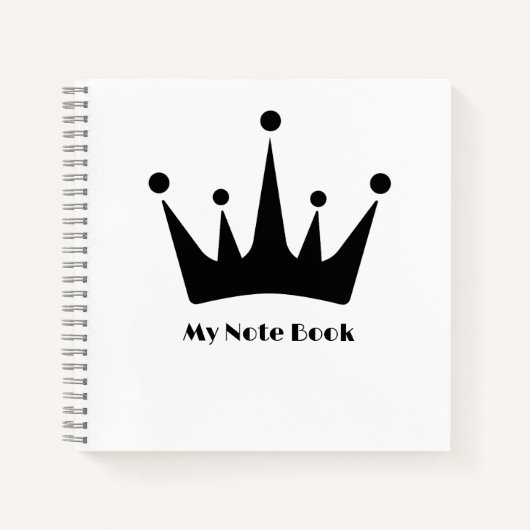 Aangepaste Mijn Notitieboek Tekst Zwarte Kleur Kro (Voorkant)