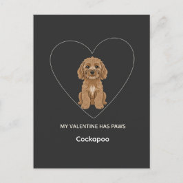 Aangepaste Mijn Valentijn Heeft Pootjes Cockapoo H Briefkaart
