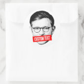 Aangepaste Mike Johnson Bericht Ronde Sticker (Tas)