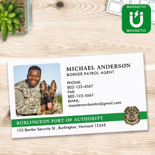 Aangepaste militaire foto Logo Border Patrol Agent Magnetisch Visitekaartje