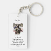Aangepaste militaire gebed St. Michael Sleutelhanger (achterkant)