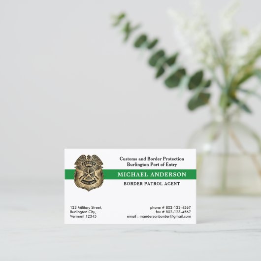 Aangepaste militaire politie Federale Amerikaanse  Visitekaartje (Staand voorkant)