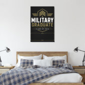Aangepaste Militaire Rang Afgestudeerde 2026 Naam Canvas Afdruk (Insitu (Slaapkamer))