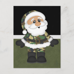 Aangepaste Militaire Soldaat Kerstman Feestdagenkaart