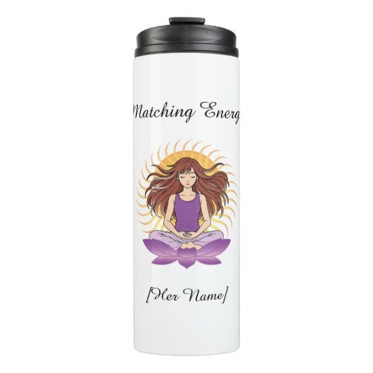 Aangepaste Mindful Tumbler voor Haar | Naam & Teks Thermosbeker (Voorkant)