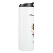 Aangepaste Mindful Tumbler voor Haar | Naam & Teks Thermosbeker (Gedraaid links)